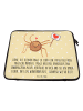 Mr. & Mrs. Panda Laptop Tasche Spinne Agathe Motivation mit Spruch in Gelb Pastell