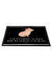 Mr. & Mrs. Panda Schmutzfangmatte Capybara Blume mit Spruch in Schwarz