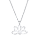 Elli Halskette 925 Sterling Silber Blume, Lotusblume in Silber