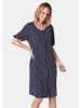 GOLDNER Kurzgröße:  Kleid in weich fallender Qualität in marine / weiß / gestreift
