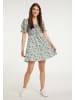 myMo Damen Sommerkleid in Hellblau Mehrfarbig