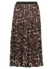 BETTY & CO Plisseerock mit Animalprint in Brown/Nature