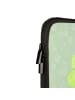 Mr. & Mrs. Panda Laptop Tasche Blume Kleeblatt mit Spruch in Blattgrün