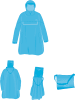Normani Outdoor Sports Regenponcho Kauai in Schwarz/Grau
