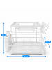 relaxdays Abtropfgestell in Weiß - (B)47,5 x (H)34 x (T)30,5 cm