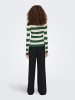 JACQUELINE de YONG Gestreifter Langarm Strickpullover Geripptes Basic JDYPLUM in Grasgrün