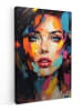 OnlyWow Leinwand Bilder Buntes Porträt