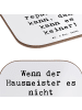 Mr. & Mrs. Panda Tischschoner Spruch Hausmeister Hilfe mit Spruch in Weiß