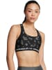 Under Armour Sport-BH "Crossback Mid Print" in Schwarz