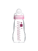 MAM Babyflasche Feel Good matt, Glas, 260 ml, ab 0M in Rosa