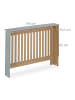 relaxdays Heizkörperverkleidung "Landhaus" in Grau - (B)112 x (H)83 x (T)19 cm