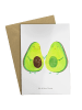 Mr. & Mrs. Panda Beileidskarte Avocado Pärchen ohne Spruch in Weiß