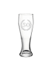 LUXENTU Weizenbierglas mit Gravur 50. Jubiläum 0,5 l in transparent
