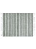 Beliani Geflochtener Teppich BADEMLI in Grün/Weiß - (W) 140 x (H) 1 x (L) 200 cm