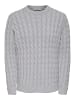 ONLY & SONS Strickpullover in Light Grey Melange