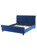 Beliani Doppelbett AVALLON in Blau/Braun - (W) 172 x (H) 94 x (L) 233 cm