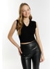 myMo Damen Strickpullunder in Schwarz