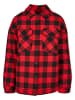 Urban Classics Urban Classics Damen Ladies Flanell Padded Overshirt in black/red