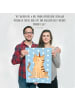 Mr. & Mrs. Panda Poster Einhorn Katze ohne Spruch in Blau Pastell
