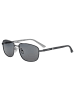 Breed Polarisierte Sonnenbrille "Gotham" in Silber/Schwarz