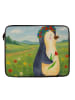 Mr. & Mrs. Panda Laptop Tasche Pinguin Blumen Design ohne Spruch in Weiß