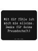 Mr. & Mrs. Panda Mouse Pad Spruch Beste Freundin mit Spruch in Schwarz