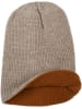 styleBREAKER Strickbeanie in Taupe-Cognac