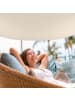 relaxdays Sonnensegel in Beige (B)400 x (T)400 cm