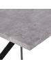 Beliani Esszimmertisch BENSON in Grau/Schwarz - (W) 90 x (H) 75 x (L) 160 cm