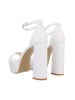 Ital-Design High-Heel Sandalette in Weiß