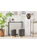 Beliani 2er-Set Pouf MIRAMAR in Grau/Gold