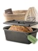 Praknu Gusseisen Brottopf Set Rechteckig 3L mit Gärkörbchen & Leinenbeutel