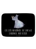 Mr. & Mrs. Panda Badezimmermatte Einhorn Nashorn mit Spruch in Schwarz