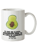 Mr. & Mrs. Panda Steinguttasse Avocado Kern mit Spruch in Weiß