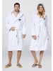 Polo Sylt Bademantel mit Logos, Gürtel und aufgesetzten Taschen in Weiß