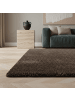 KADIMA DESIGN Teppich Hochflor Shaggy Waschbar Einfarbig SALZACH Strapazierfähig in Braun