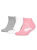 Puma Socken 3er Pack in Grau/Weiß/Rosa