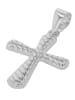 Adeliás Unisex Anhänger – Kreuz Kreuzanhänger aus 925 Silber in silber