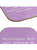 Mr. & Mrs. Panda Bierdeckel Spruch Psychologin Gedanken mit Spruch in Lavendeltraum
