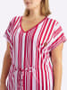 sheego Jersey-Kleid in weiß-rot-gestreift