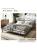 tectake Metallbett Sonno 180 x 200 cm, schwarz/schwarz
