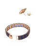 faina Women Jewelry Set in rose gold navy