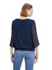 BETTY & CO Blusenshirt mit Webbesatz in Navy Blue