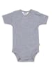 Joha Kurzarmbody Merinowolle in light grey melange