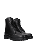 Off-White Schwarz Leder Knöchel Stiefel