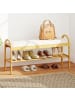 COSTWAY Schuhbank mit Sitzfläche 101 x 31 x 51 cm in Beige