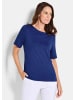 GOLDNER Jerseyshirt 2er-Set Shirt-Duo mit Muster-Mix in blau / blau / gemustert