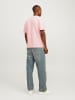 Jack & Jones 2-er Set Logo T-Shirt Kurzarm Shirt JORVESTERBRO in Weiß-Rosa