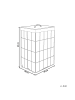 Beliani Wäschekörbe MIRISSA in Schwarz/Weiß/Braun - (W) 40 x (H) 60 x (L) 30 cm