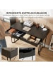 HOMCOM Schreibtisch in Schwarz 120L x 60B x 77H cm